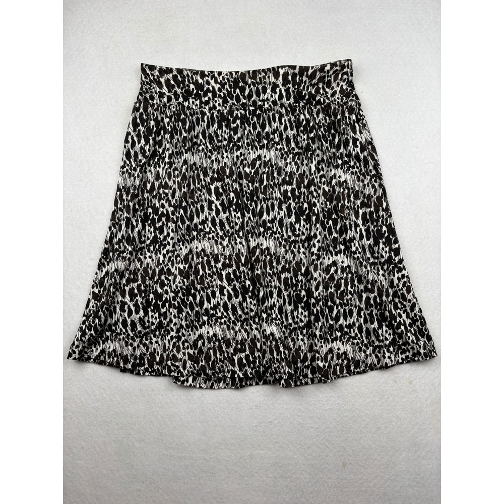Ann Taylor Silk Blend Skirt Womens M Flared Abstract